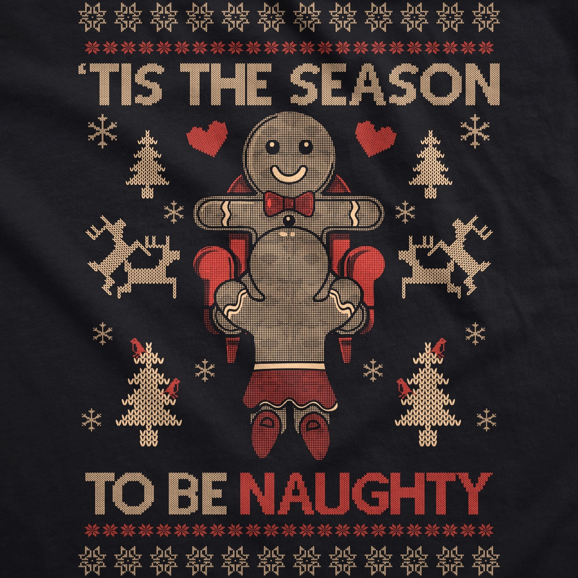 Tis The Season To Be Naughty Crew Neck Sweatshirt T-Shirts, Hoodie | CoreVibeTees.com (Image 2)