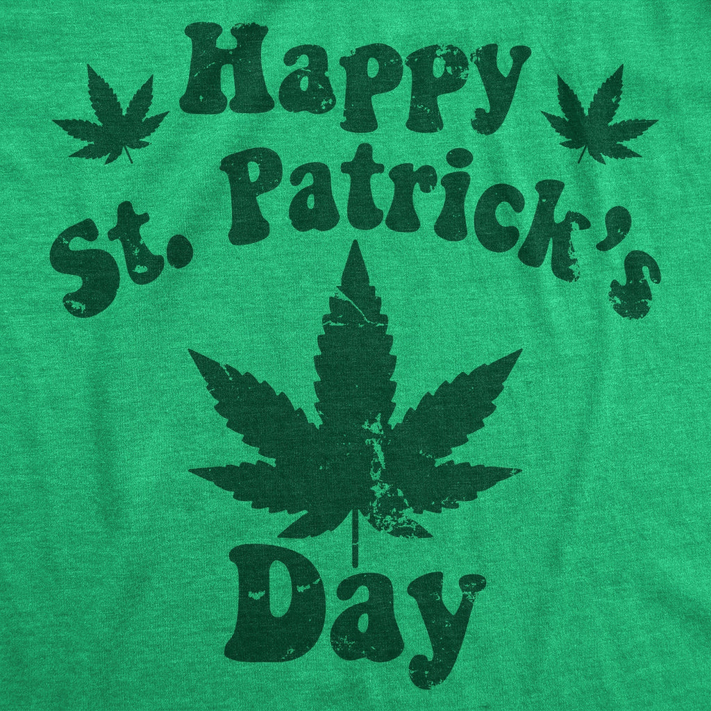 Happy Saint Patricks Day Weed Men's T Shirt Hoodie, Sweatshirt | CoreVibeTees.com (Image 2)