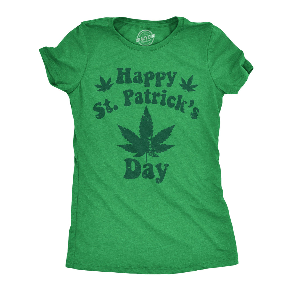 Happy Saint Patricks Day Weed Women's T Shirt Hoodie, Sweatshirt | CoreVibeTees.com (Image 1)