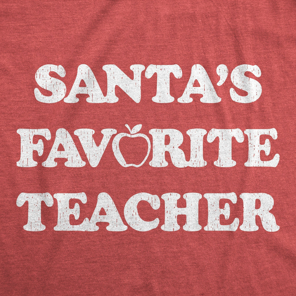 Santas Favorite Teacher Men's T Shirt Hoodie, Sweatshirt | CoreVibeTees.com (Image 2)
