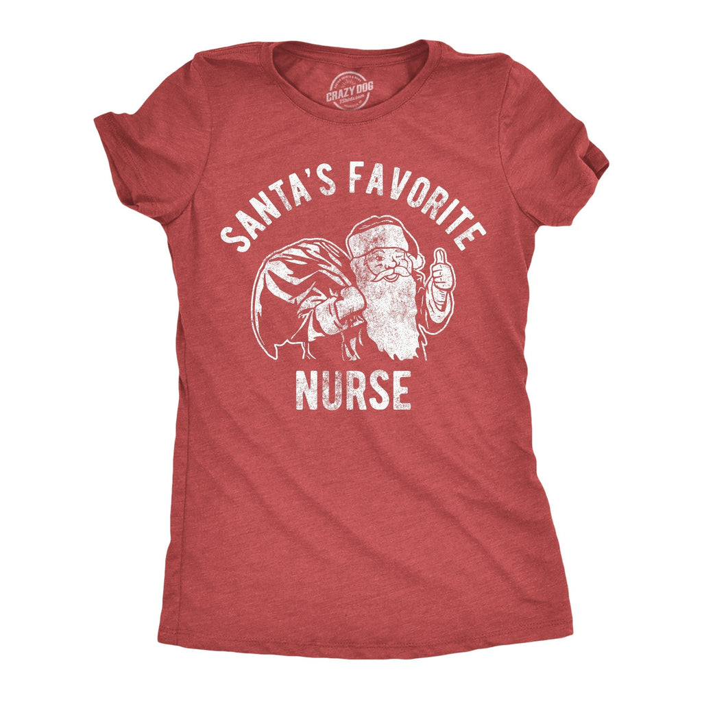 Santas Favorite Nurse Women's T Shirt Hoodie, Sweatshirt | CoreVibeTees.com (Image 1)