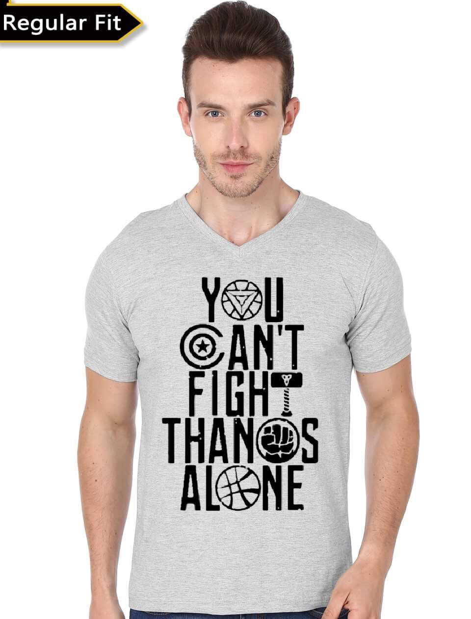 You Canâ€™t Fight Thanos Alone V-Neck T-Shirt Hoodie, Sweatshirt | CoreVibeTees.com