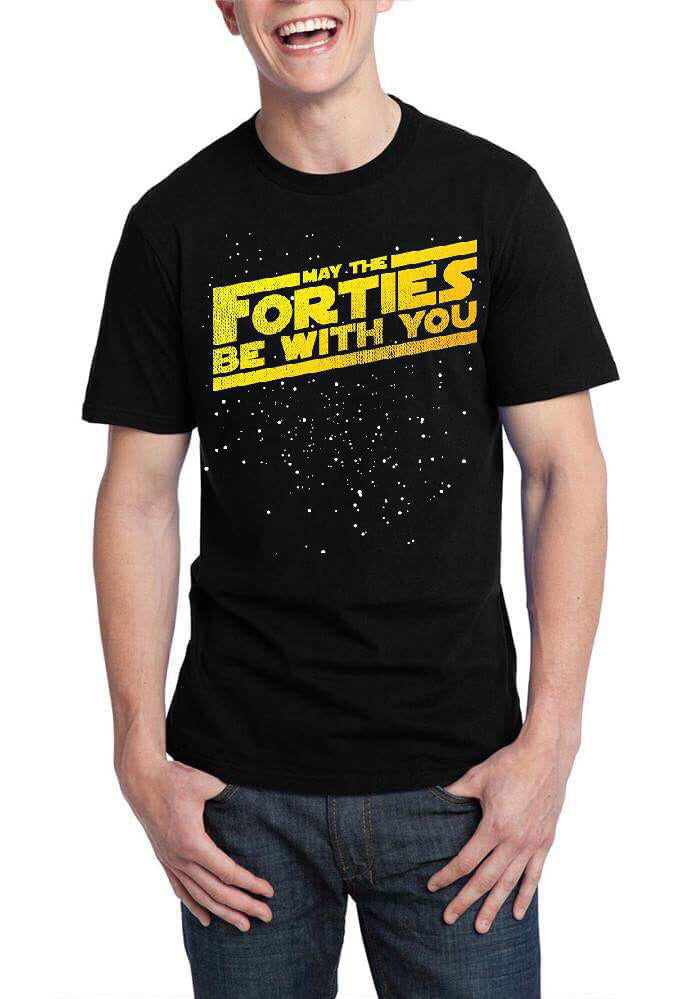 May The Forties Be With You Half Sleeve Black T-Shirt Hoodie, Sweatshirt | CoreVibeTees.com