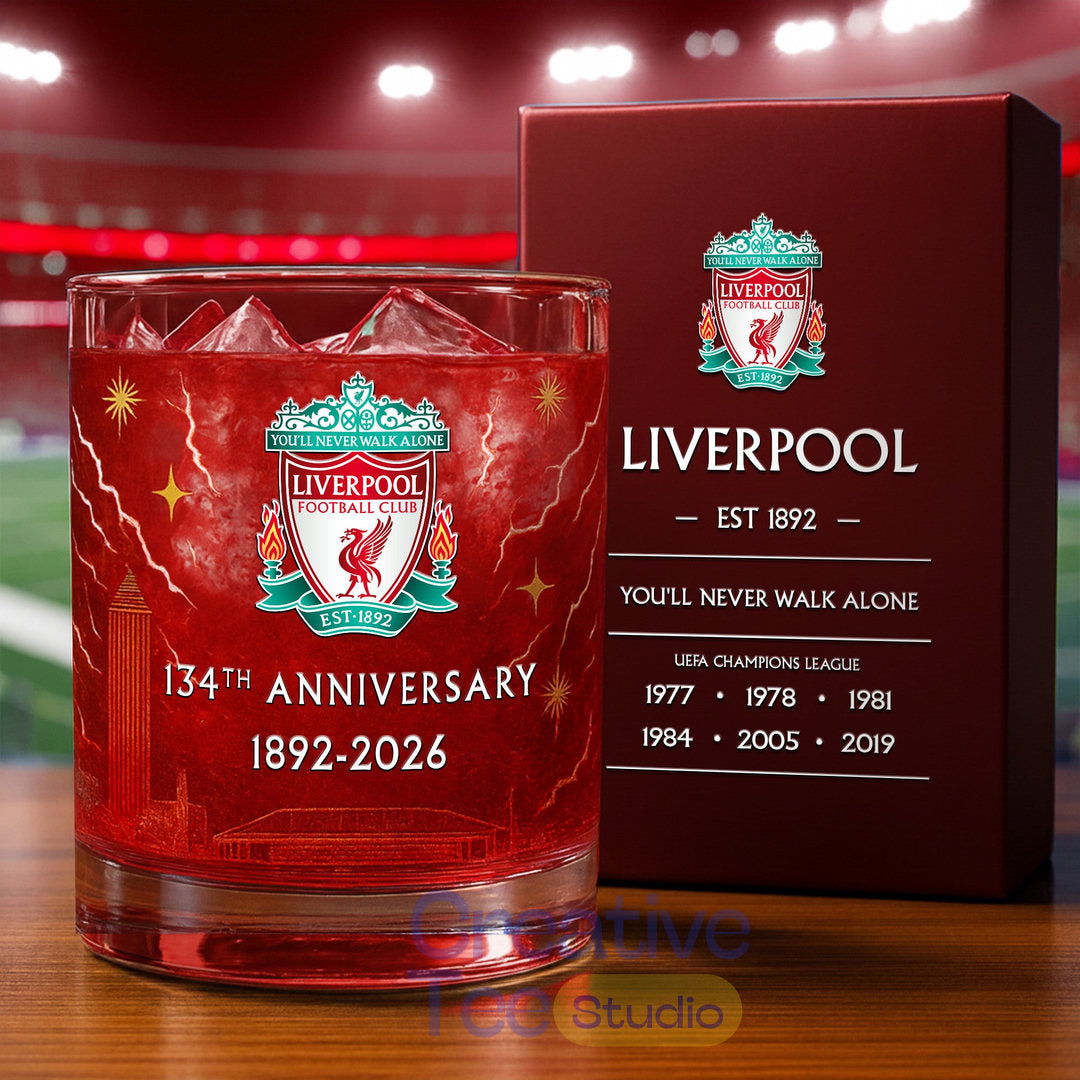 Liverpool 134th Years Anniversary Whiskey Glass