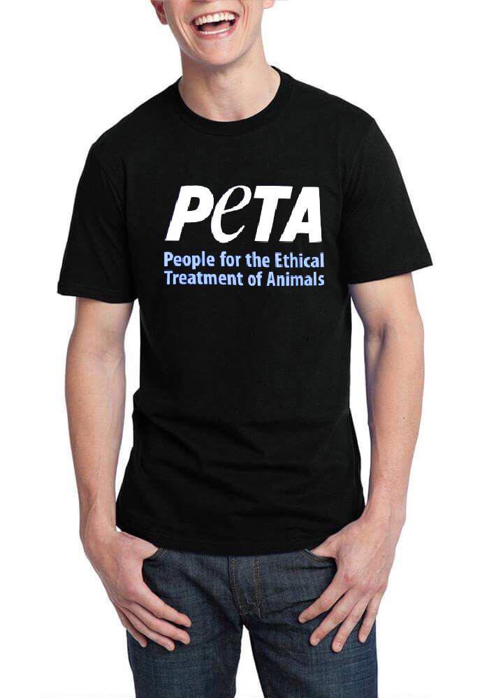 Peta Black Half Sleeve T-Shirt Hoodie, Sweatshirt | CoreVibeTees.com