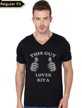 This Guy Loves Black V-Neck T-Shirt Hoodie, Sweatshirt | CoreVibeTees.com