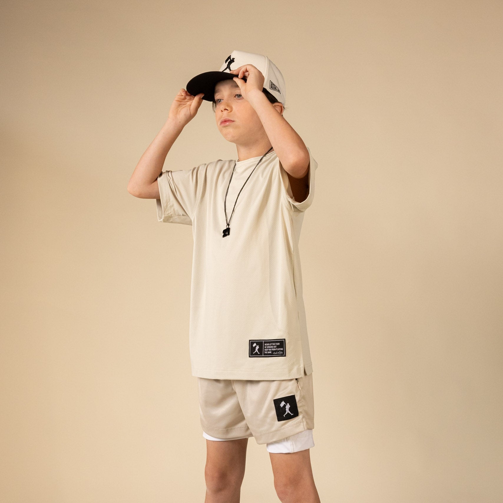 Diamond Flex Lite Oversized Training Tee (Cream) - Youth Hoodie, Sweatshirt | CoreVibeTees.com (Image 5)