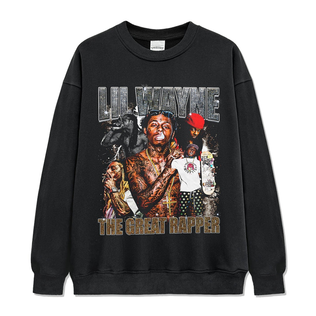 The Great Rapper By Lil Wayne Sweatshirt T-Shirts, Hoodie | CoreVibeTees.com (Image 1)