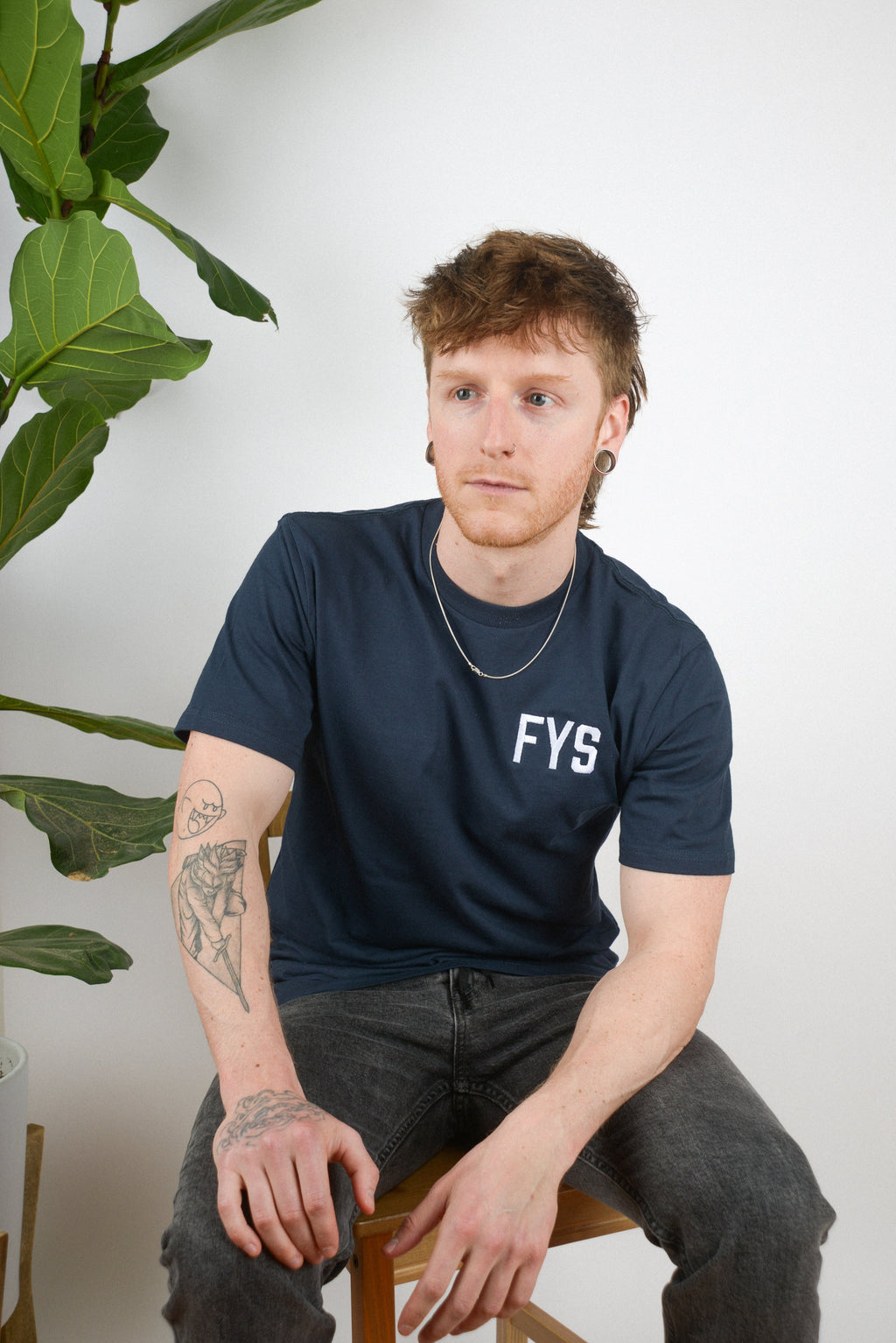 Four Year Strong - Embroidered Logo Shirt (Navy) Hoodie, Sweatshirt | CoreVibeTees.com (Image 3)