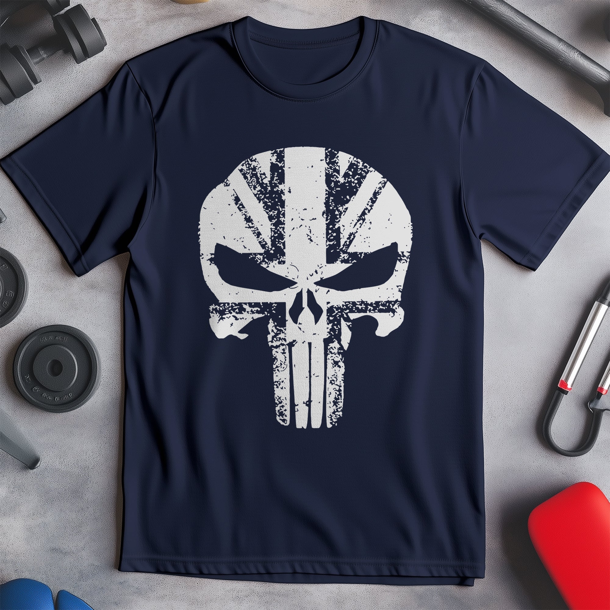 UK Skull Distressed T-Shirt - Hoodie, Sweatshirt | CoreVibeTees.com (Image 3)