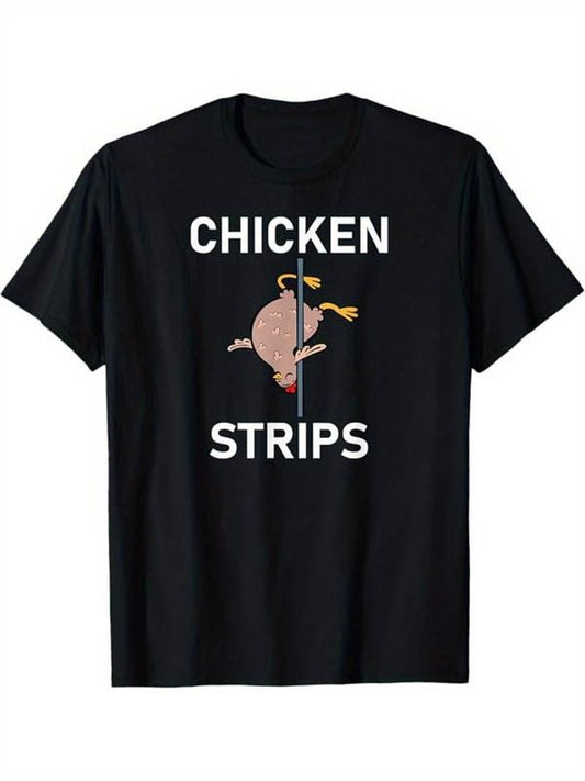 [100% Cotton] [Cotton Chicken Print Tee] Casual Cotton Chicken Print Men's T-shirt