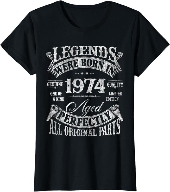 [100% Cotton] 50 Years Old Vintage 1974 50th Birthday Gifts For Men Women T-Shirt