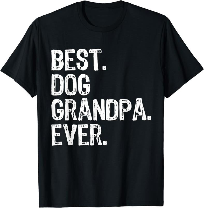 [100% Cotton] Best Dog Grandpa Ever Funny Cool T-Shirt