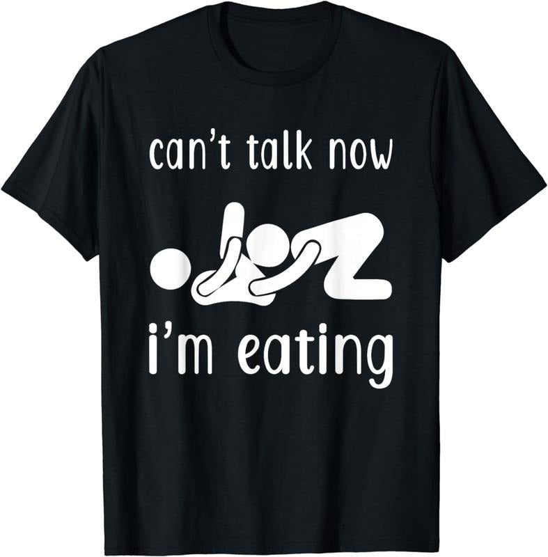 [100% Cotton] Can't Talk Now I'm Eating Funny Valentines Day T-Shirt