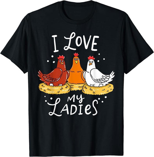 [100% Cotton] Chicken Chicks Eggs Farmer Funny Gift Womens T-Shirt