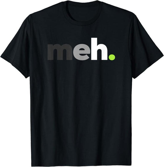 [100% Cotton] Funny Agender Pride meh, Nonbinary Gender Neutral LGBTQ Gift Printed T-Shirt