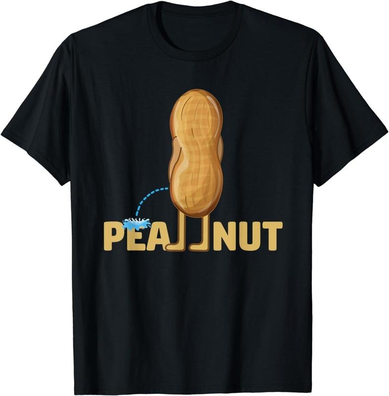 [100% Cotton] Funny Pea-Nuts Adult Tee Peanut Food Pun Lover T-Shirt