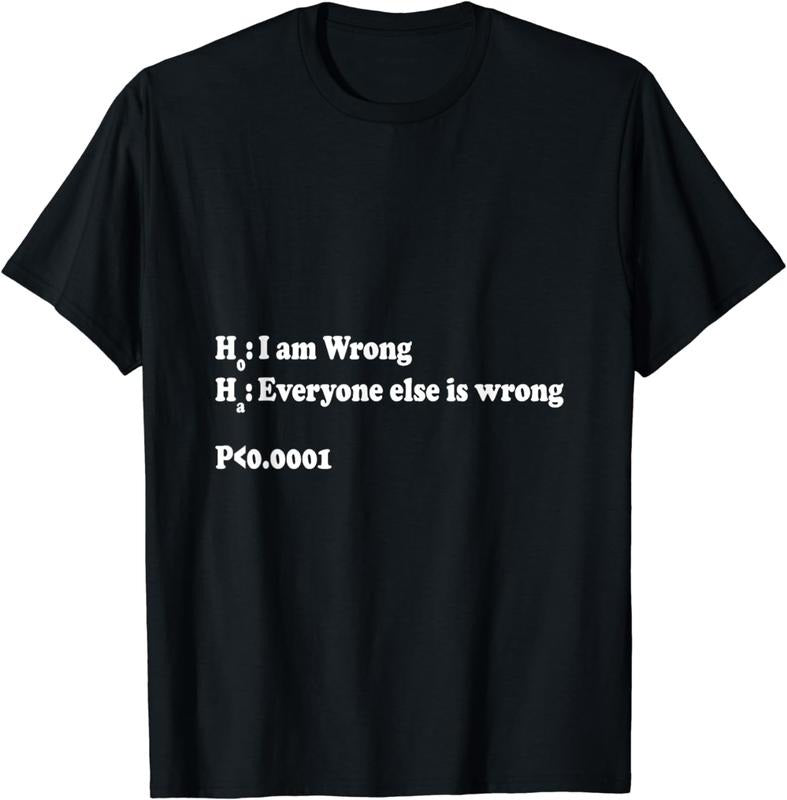 [100% Cotton] Funny Statistics T Shirt - Everyone Else Is Wrong