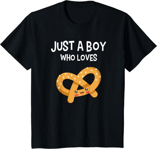 [100% Cotton] Kids Pretzel Shirt Pretzel Lover Funny Boy Love Pretzels Gift T-Shirt