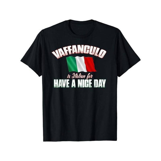 [100% Cotton] Light Breathable Fun Italian Letter Pattern Men's Casual Sportswear T-shirt - Have A Nice Day
