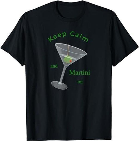 [100% Cotton] Martini On Cocktail Lover T-Shirt
