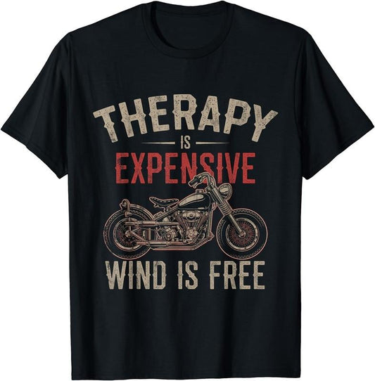 [100% Cotton] Motorcycle Therapy Funny T-Shirt
