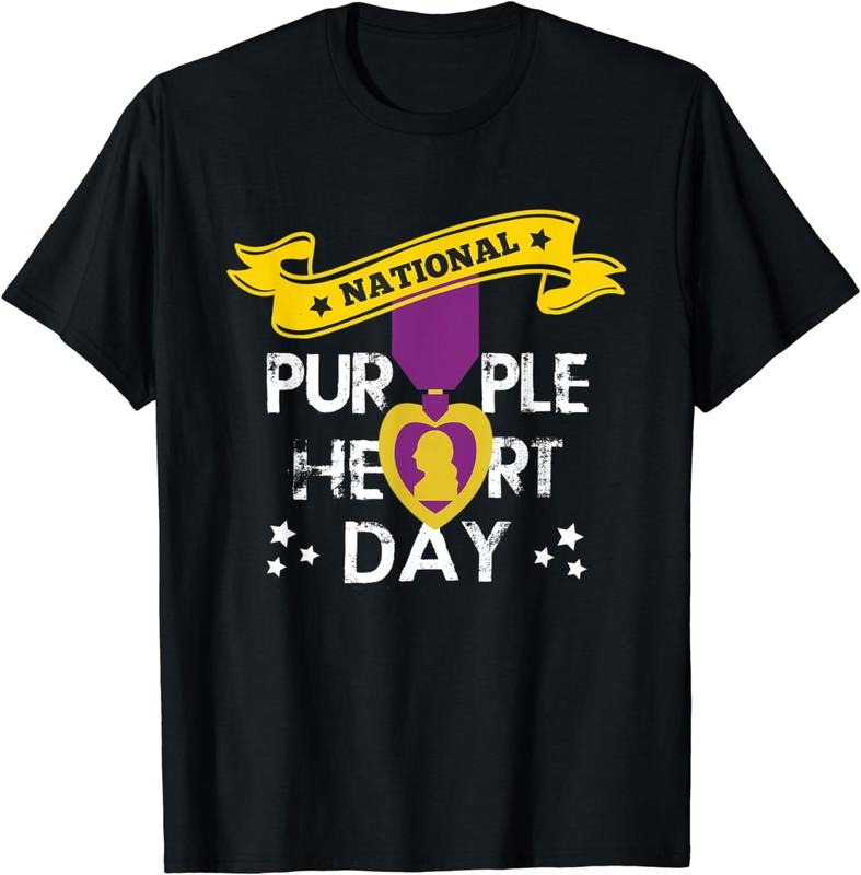 [100% Cotton] National Purple Heart Day Men Women T Shirt