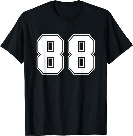 [100% Cotton] Number #88 Sports Jersey Lucky Number T-Shirt