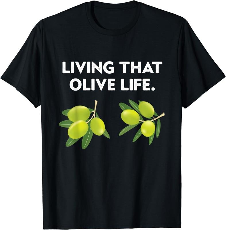 [100% Cotton] Olive Gift Funny Olive Lover Food Quote Green Olives T-Shirt