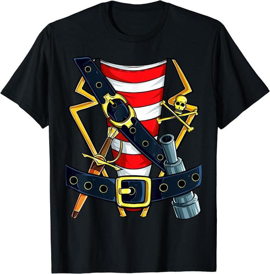 [100% Cotton] Pirate Buccaneer Costume T shirt Funny Halloween Novelty Women T-Shirt
