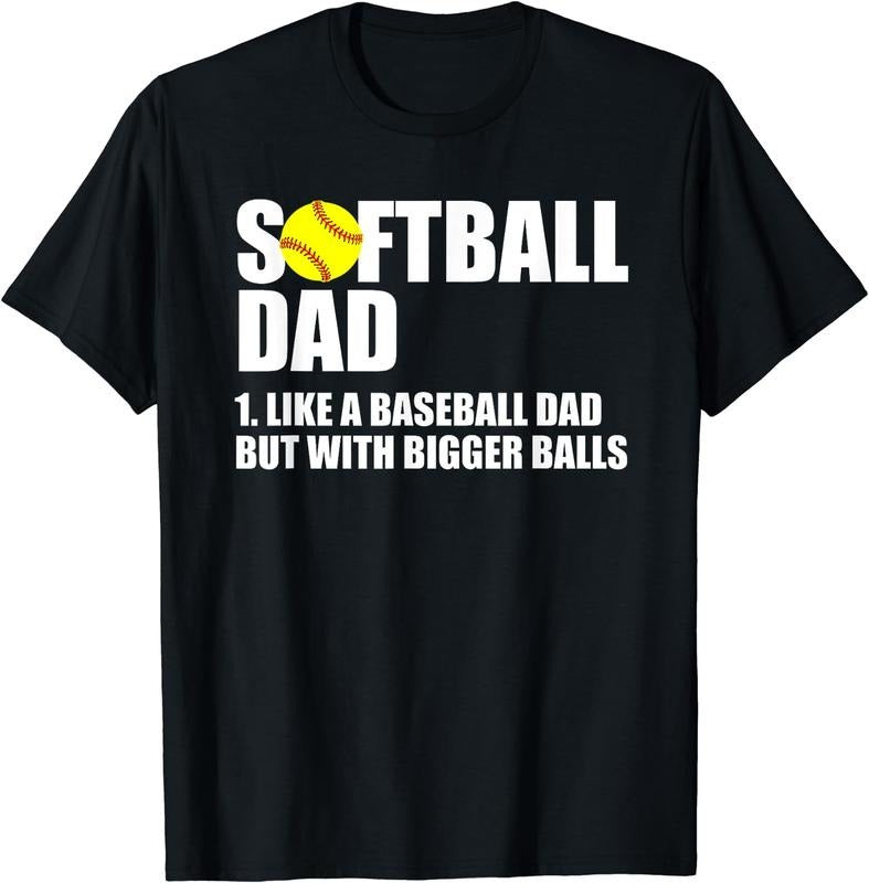 [100% Cotton] Softball Dad Definition Funny T-Shirt