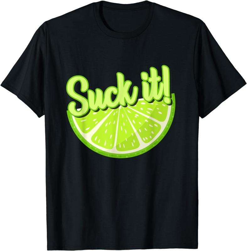 [100% Cotton] Suck It Mexican Funny Green Lime Slice Lemon Lover T-Shirt