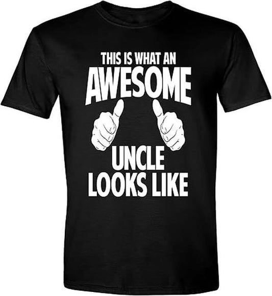 [100% Cotton] This is What an Awesome Uncle Looks Like, Funny Sarcastic T Shirt for Men, Humor T-Shirt Tee Gifts