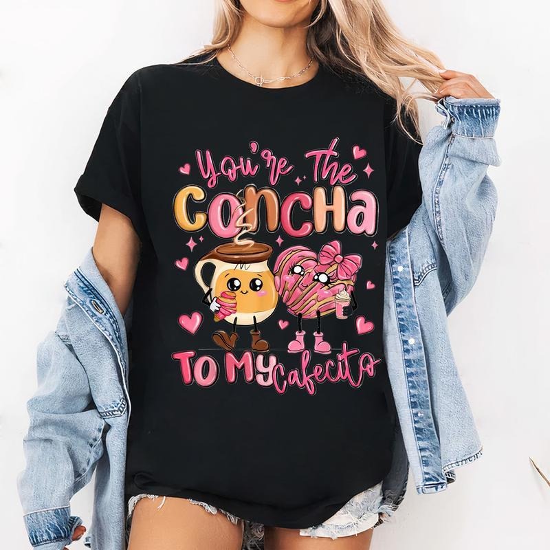 [100% Cotton] You Are The Concha To My Cafecito Funny Mexican Valentines T-Shirt
