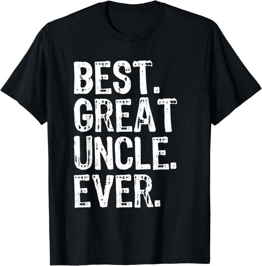 [100% Cotton]Best Great Uncle Ever Family Cool Funny T-Shirt