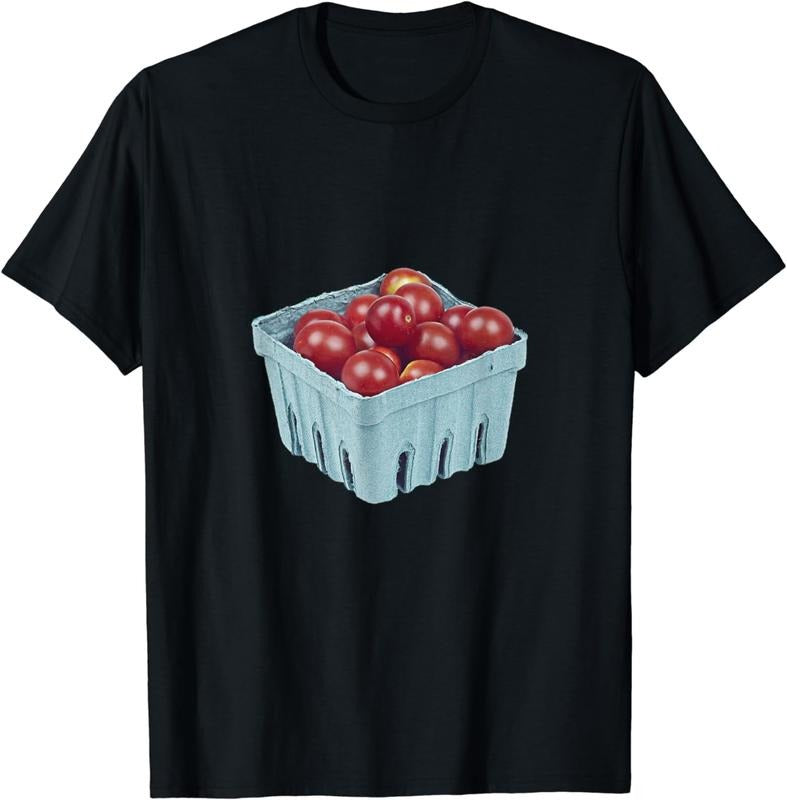 [100% Cotton]Cherry Tomatoes Farmers Market Tomato T-Shirtstyle{n002}2