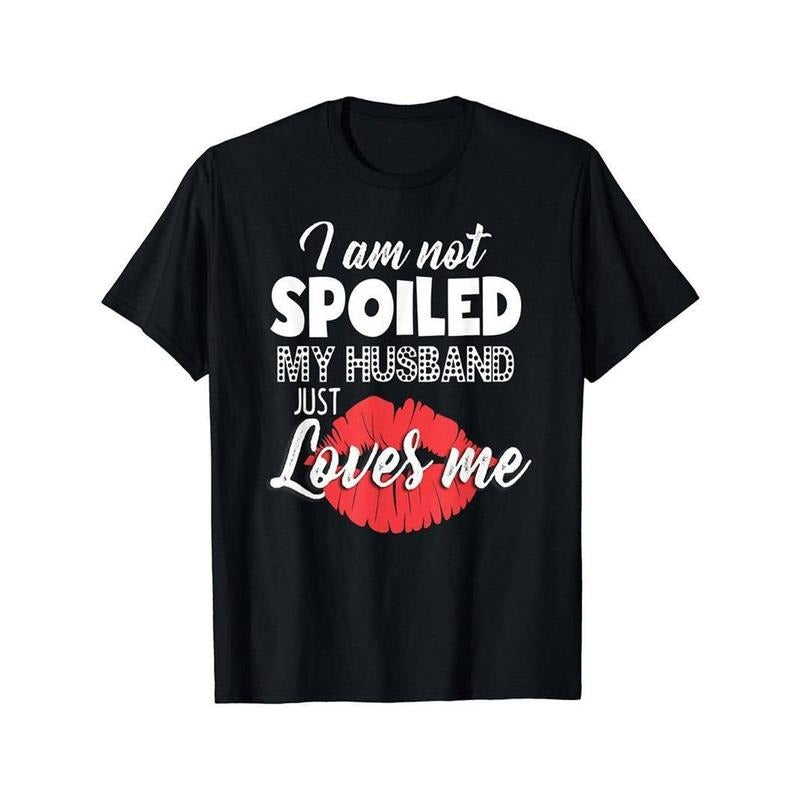 [100% Cotton]Chic Lips & Letter Graphic Crew Neck Tee - Easy-Breezy Short Sleeve - Ideal for Spring & Summer - Must-Have Women's Fashion
