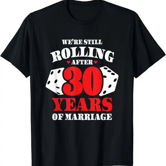 [100% Cotton]Couples Married 30 Years - Funny 30th Wedding Anniversary T-Shirt