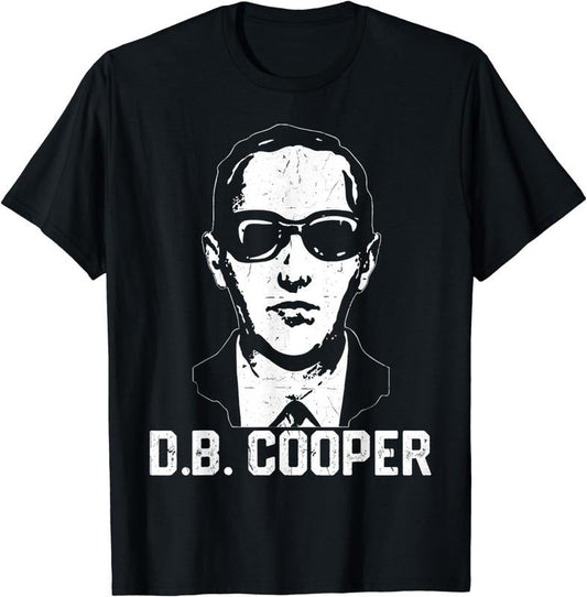 [100% Cotton]D. B. Cooper Skydiving Funny Skyjacker Hijack I am DB Cooper T-Shirtstyle{n002}2