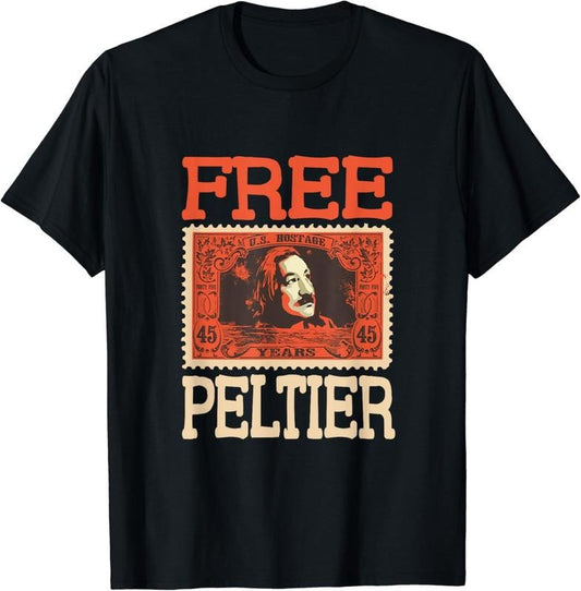 [100% Cotton]FREE LEONARD PELTIER T-Shirt