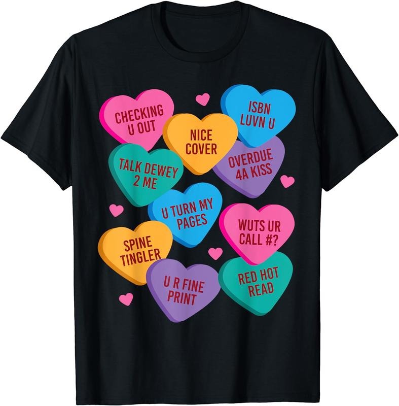 [100% Cotton]Funny Librarian Shirt Valentines Book Worm Reading Tshirt
