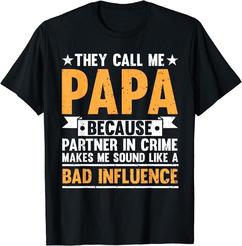 [100% Cotton]Funny Papa Art For Grandfather Grandparent Papi Papaw Men T-Shirt