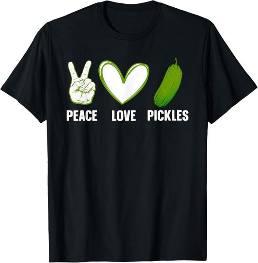 [100% Cotton]Funny Pickle Themed Design For Men Women Kids Pickle Lover T-Shirt