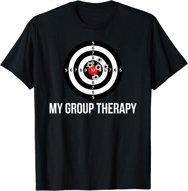 [100% Cotton]Gun Shirt, Group Therapy Shooting Range T-Shirt