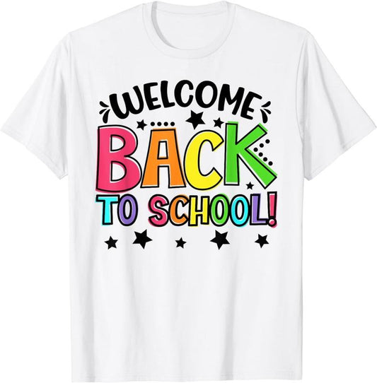 [100% Cotton]Happy First Day Of School Welcome Back To School Students T-Shirt