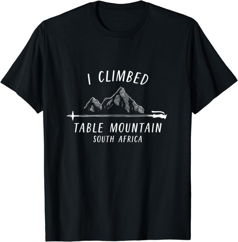 [100% Cotton]I climbed Table Mountain Climbing Nature Hiking South Africa T-Shirt