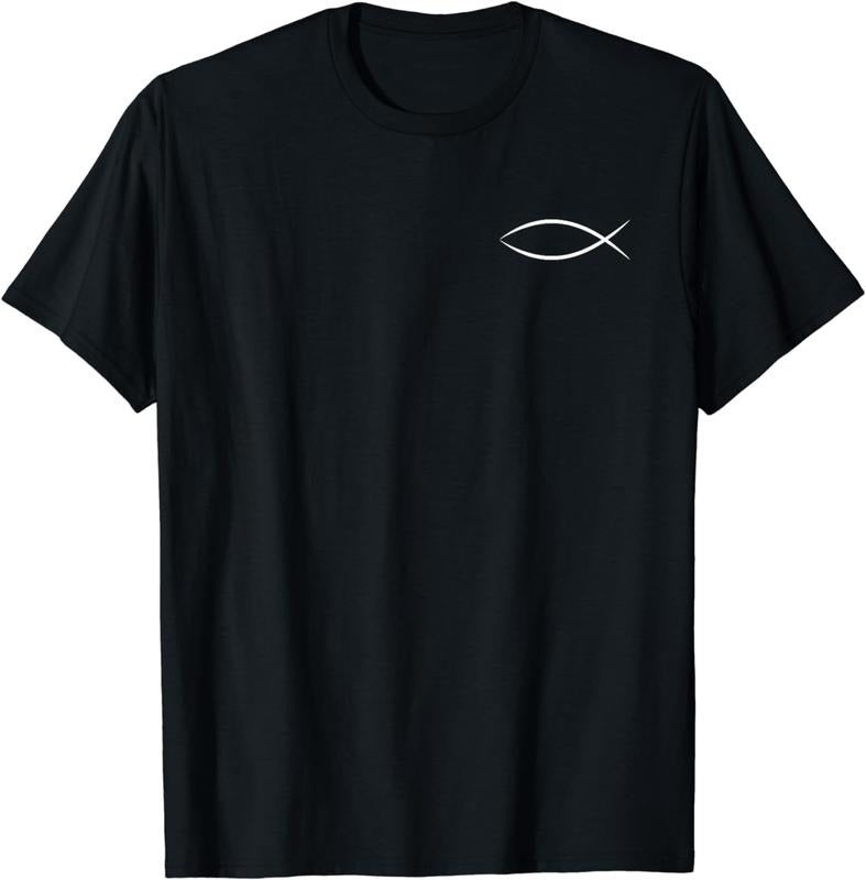 [100% Cotton]ICHTHYS ICHTHUS JESUS FISH CHRISTIAN SYMBOL T-Shirt