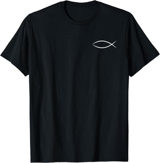[100% Cotton]ICHTHYS ICHTHUS JESUS FISH CHRISTIAN SYMBOL T-Shirt