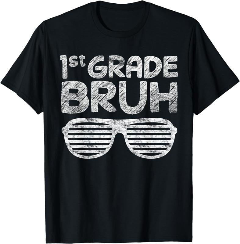 [100% Cotton]Kids 1st Grade Bruh First Grade Dude Back To School For Boys T-Shirt