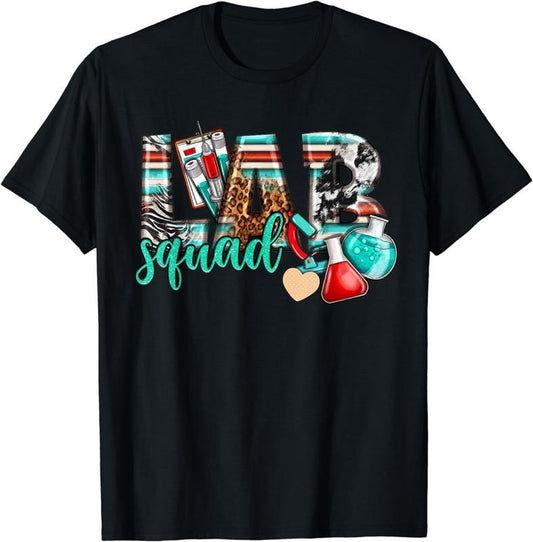 [100% Cotton]Lab Squad Lab Team Medical Laboratory Technician Funny T-Shirt